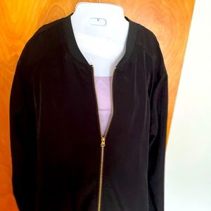Black soft zipper jacket